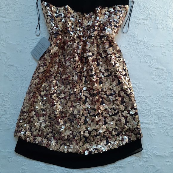 NEW Adelyn Rae Leila Sequin Strappy Back Dress Size S - Picture 6 of 15